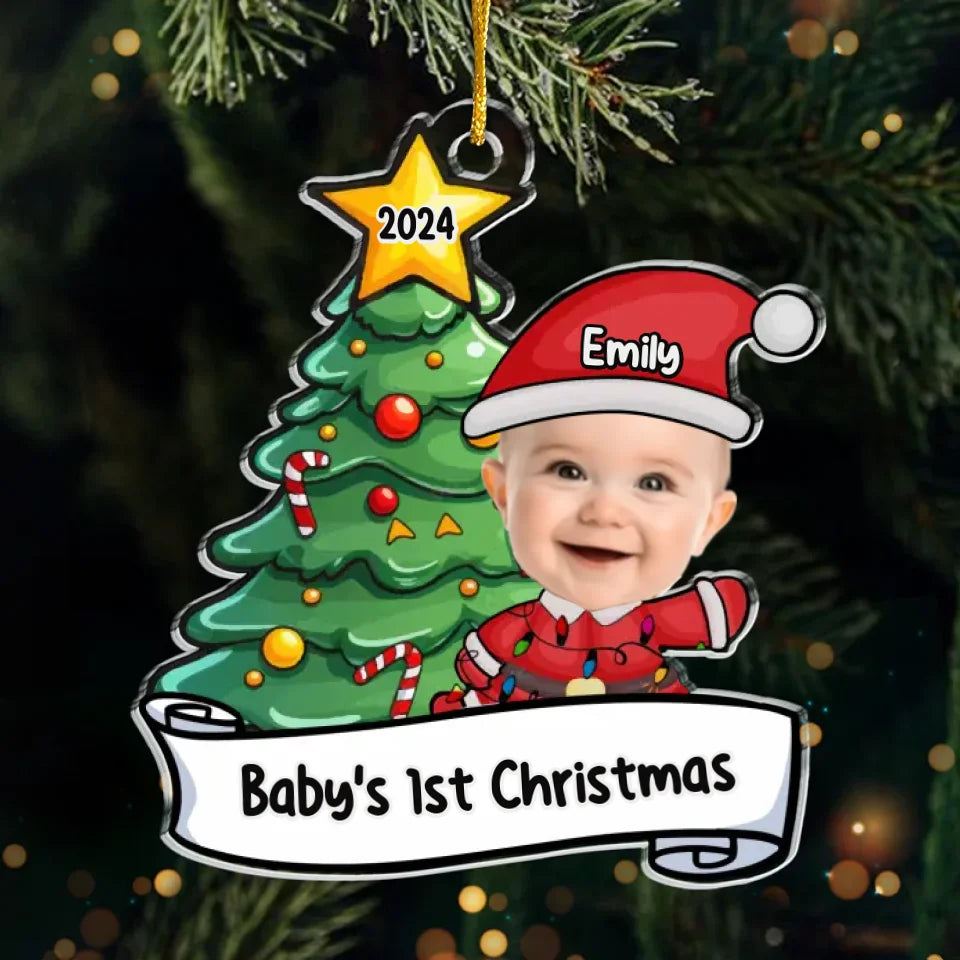 Custom Acrylic Photo Ornament-Let's Rock Around The Christmas Tree And Make Merry Memories