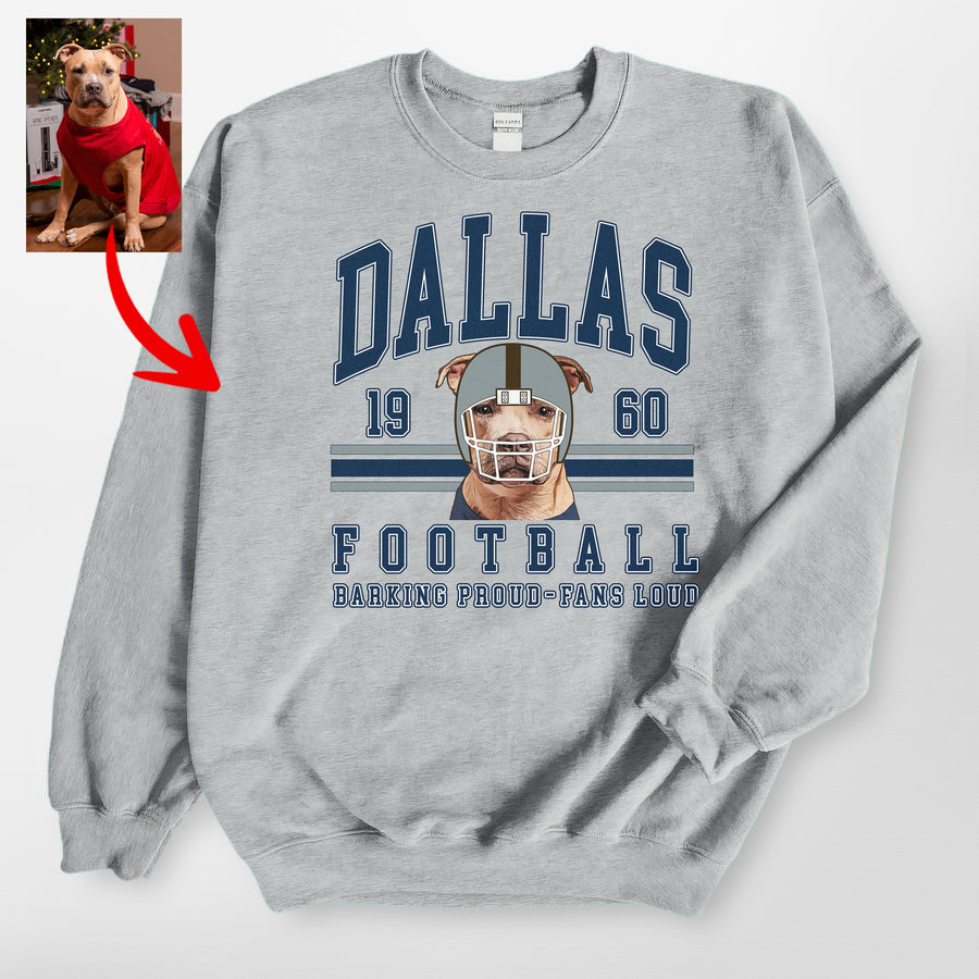Custom Vintage Football Gildan Sweatshirt/T-shirt For Dog Owners