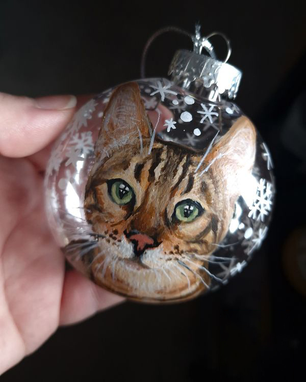 Custom Pet Face Christmas Ornament