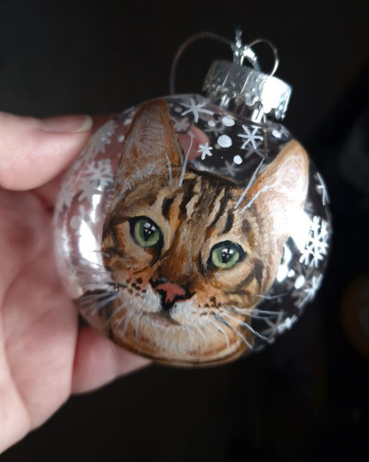 Custom Pet Face Christmas Ornament