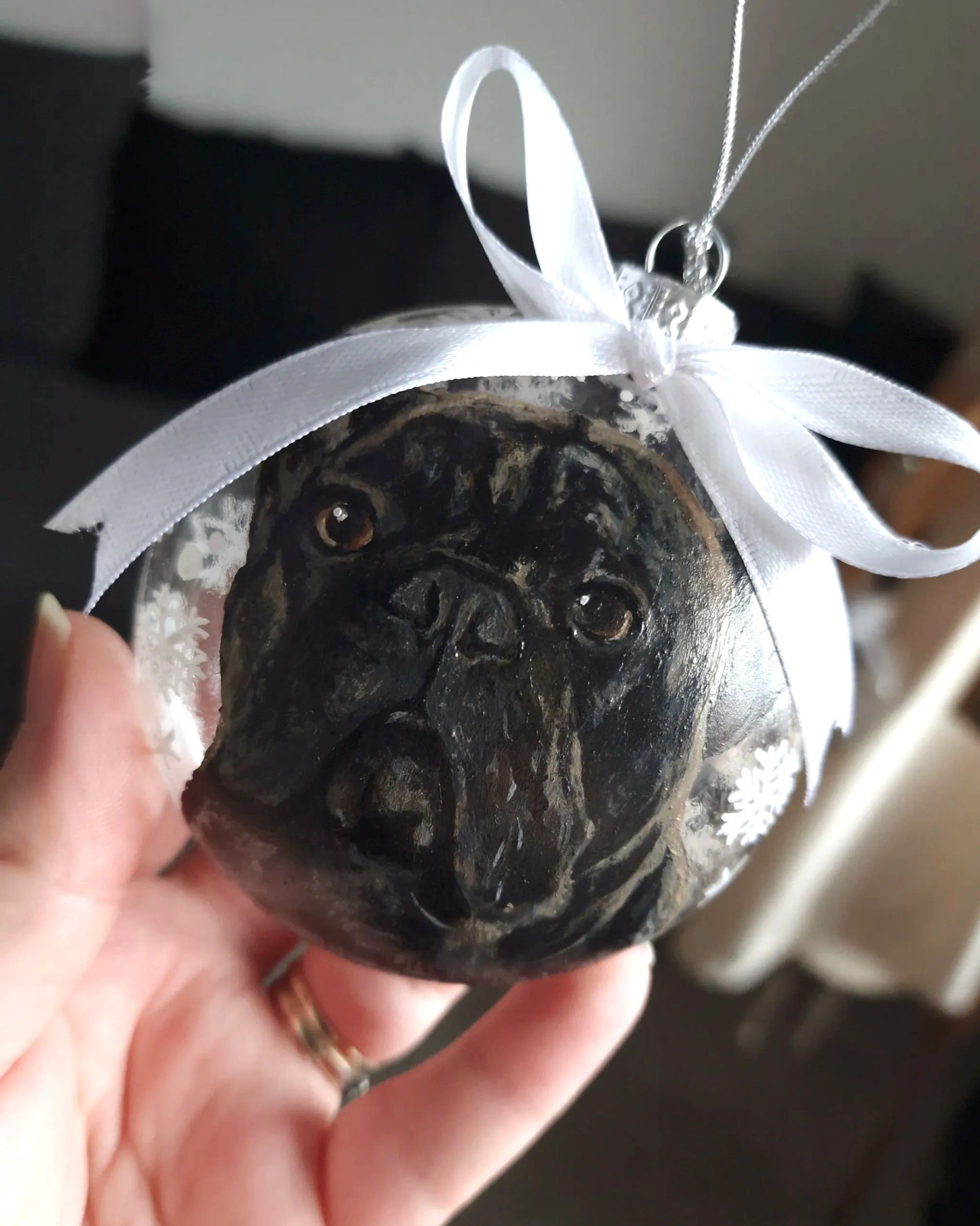 Custom Pet Face Christmas Ornament