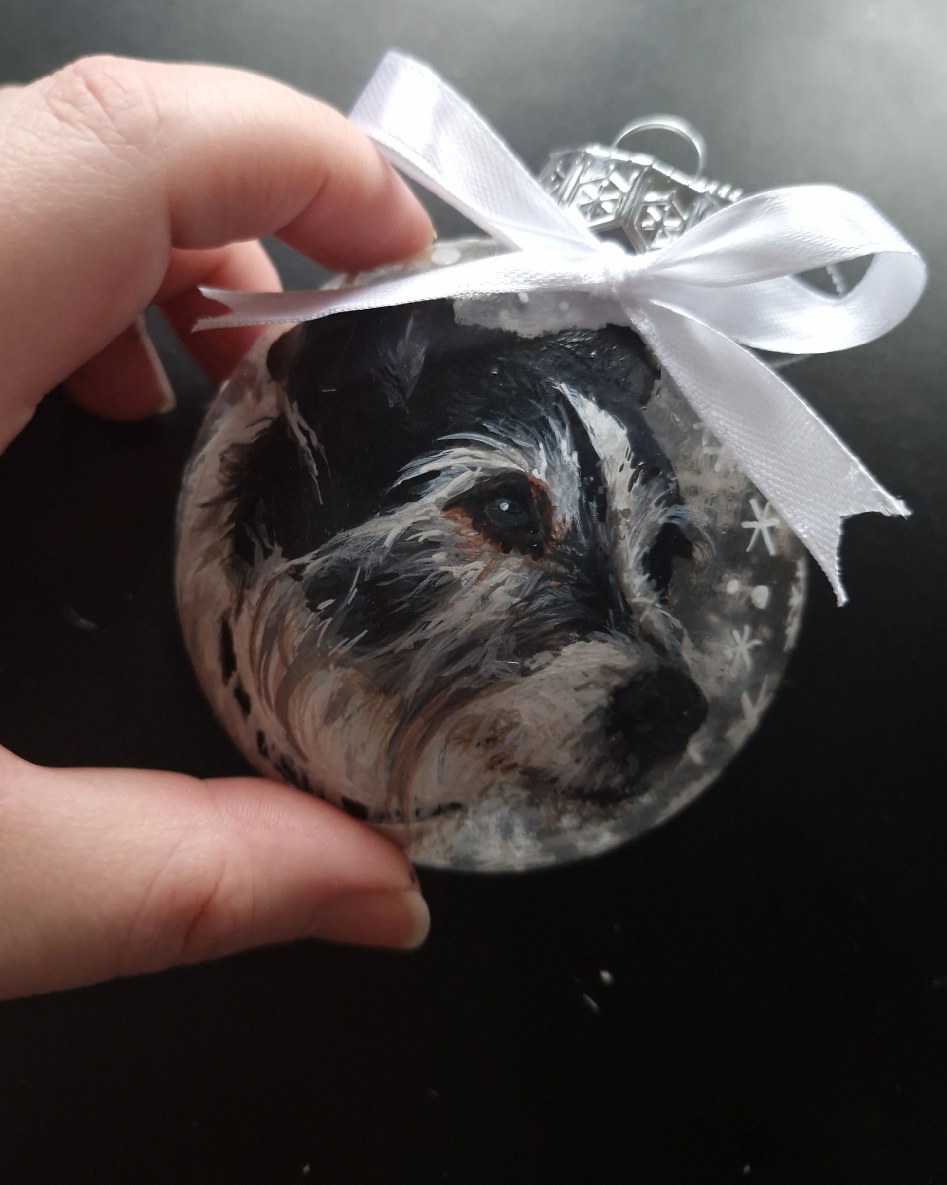 Custom Pet Face Christmas Ornament