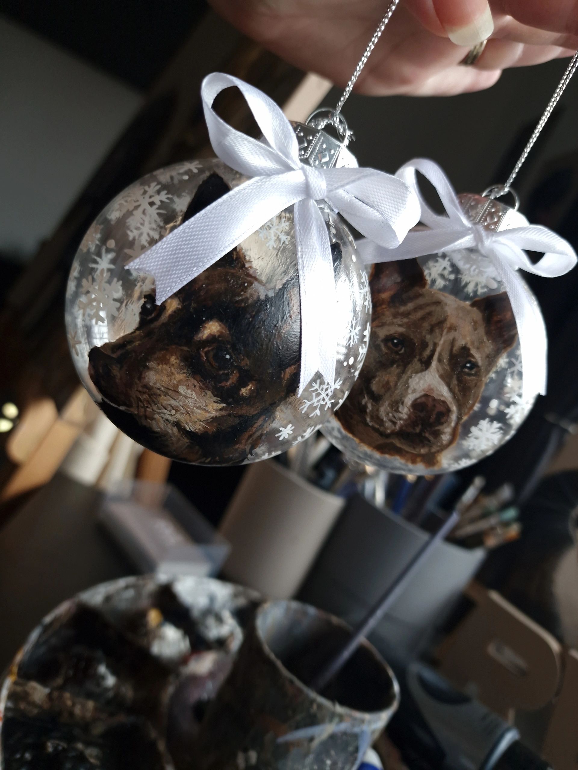 Custom Pet Face Christmas Ornament