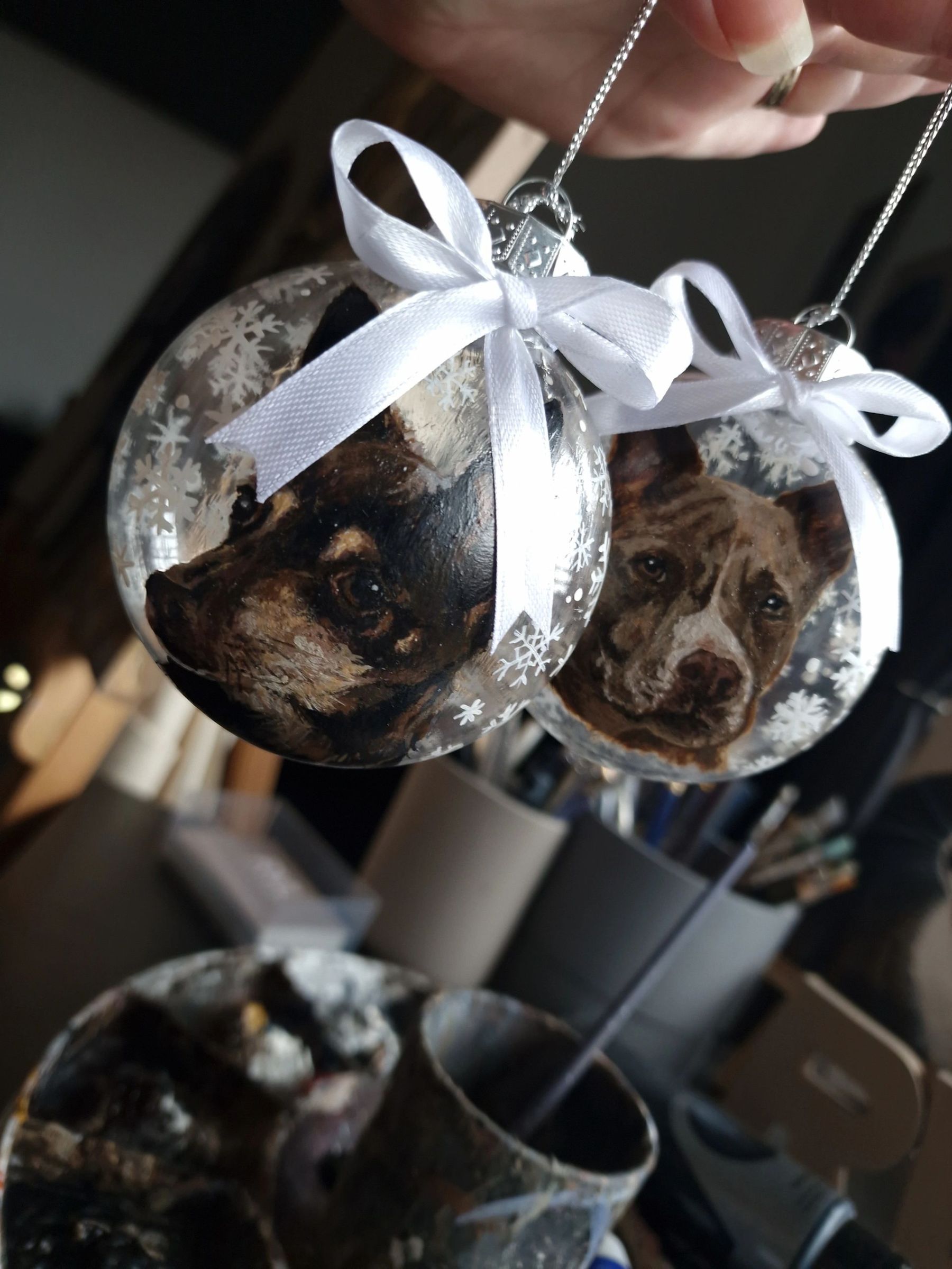Custom Pet Face Christmas Ornament