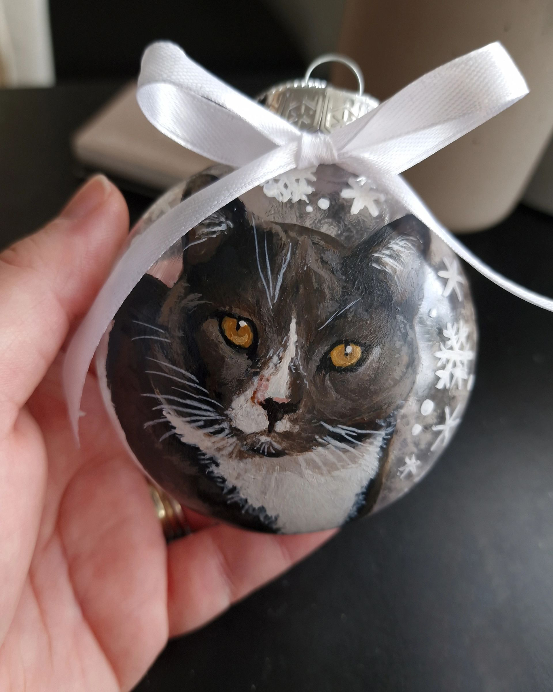 Custom Pet Face Christmas Ornament