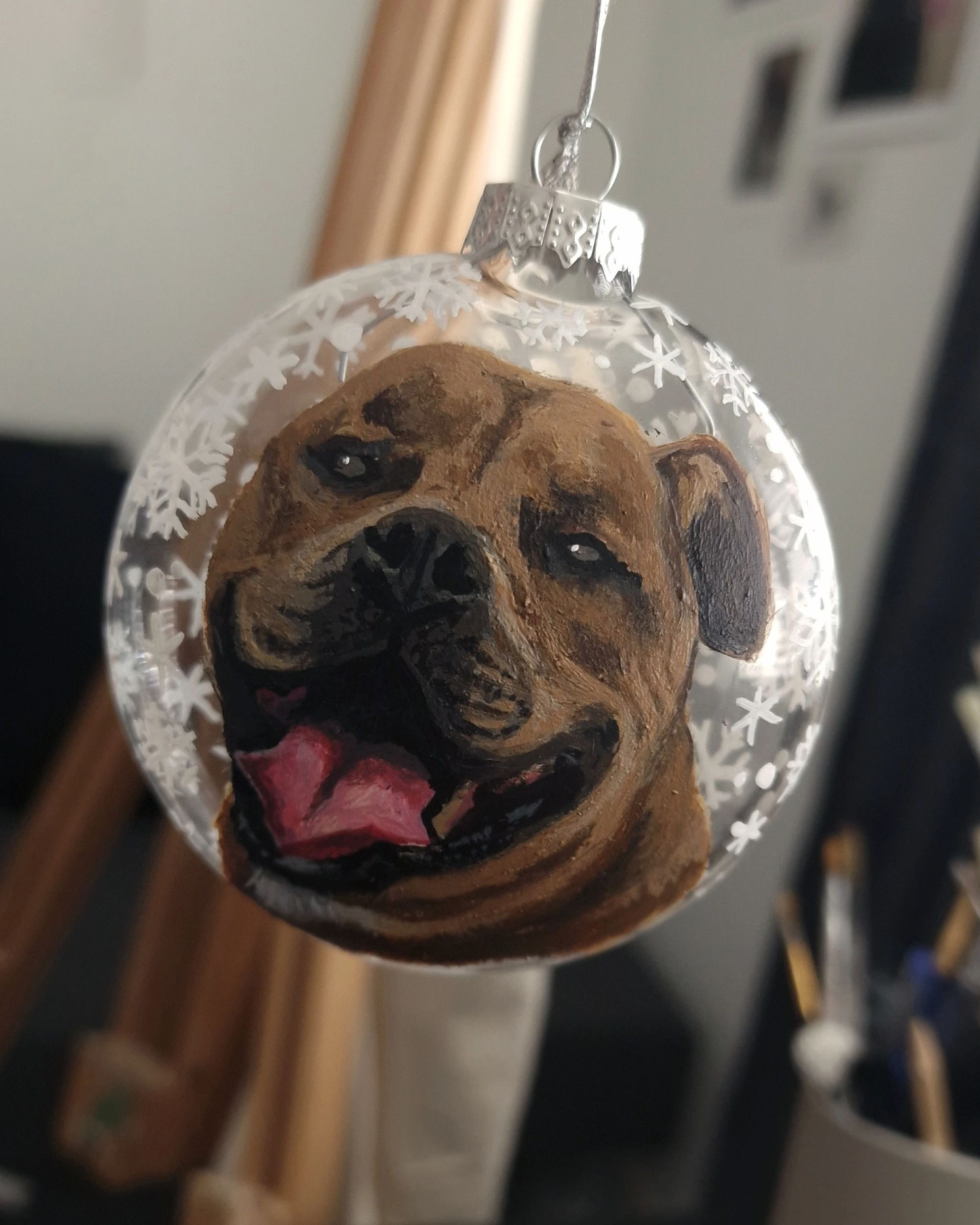 Custom Pet Face Christmas Ornament