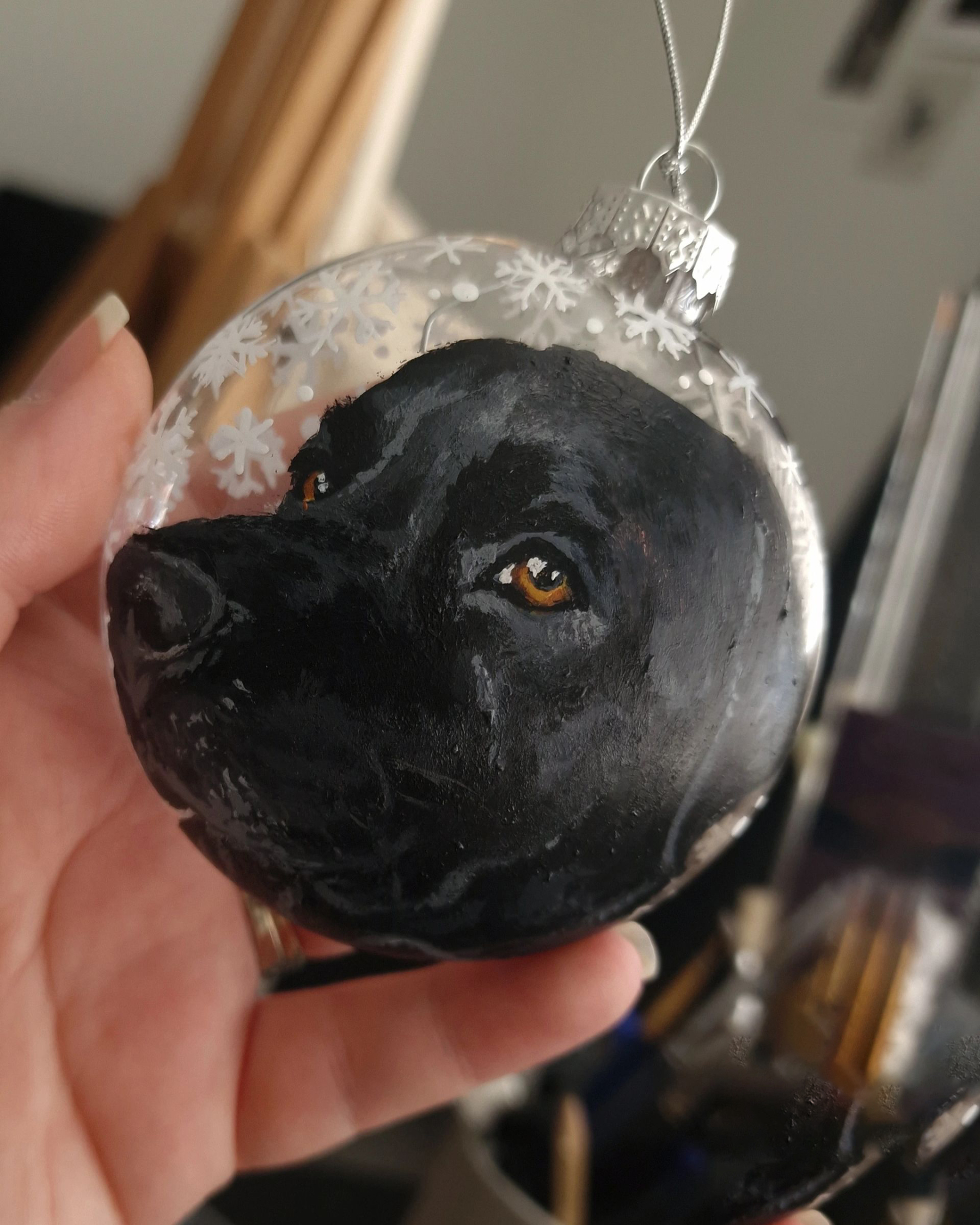 Custom Pet Face Christmas Ornament