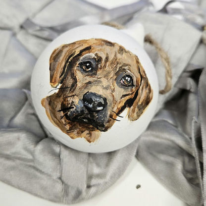 Custom Pet Portrait Bauble