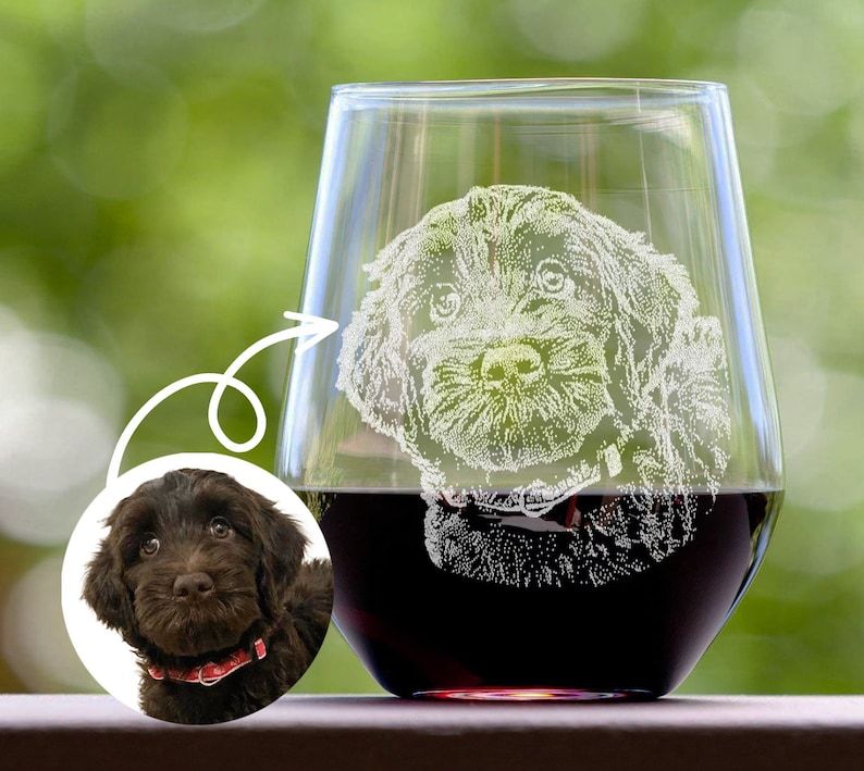 Custom Pet Face Rock Whiskey Glass