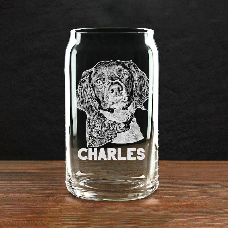 Custom Pet Face Rock Whiskey Glass