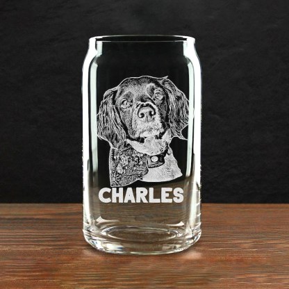 Custom Pet Face Rock Whiskey Glass