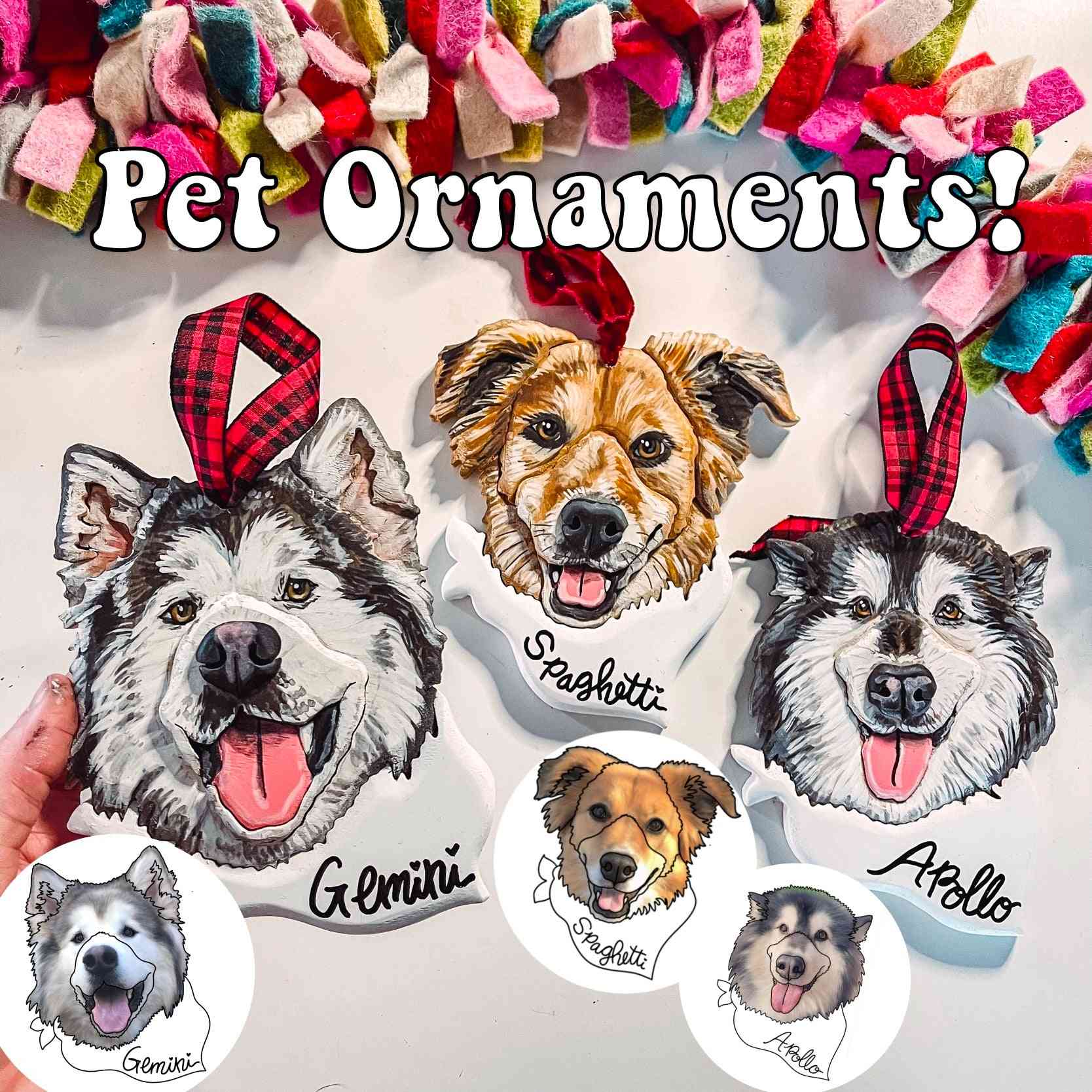 Custom Pet Portrait Ornament