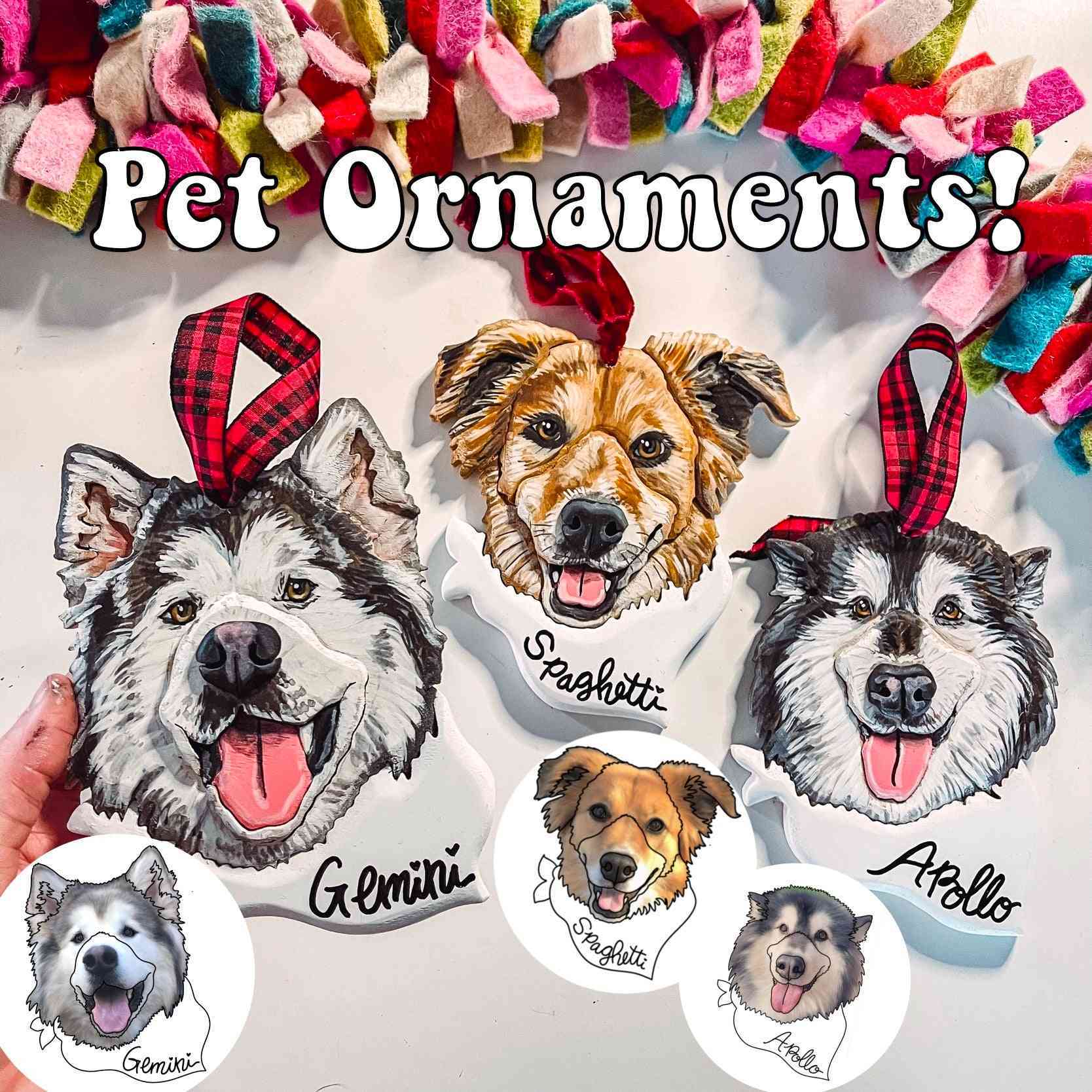 Custom Pet Portrait Ornament