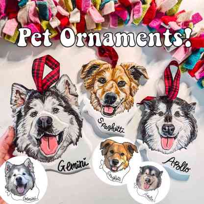 Custom Pet Portrait Ornament