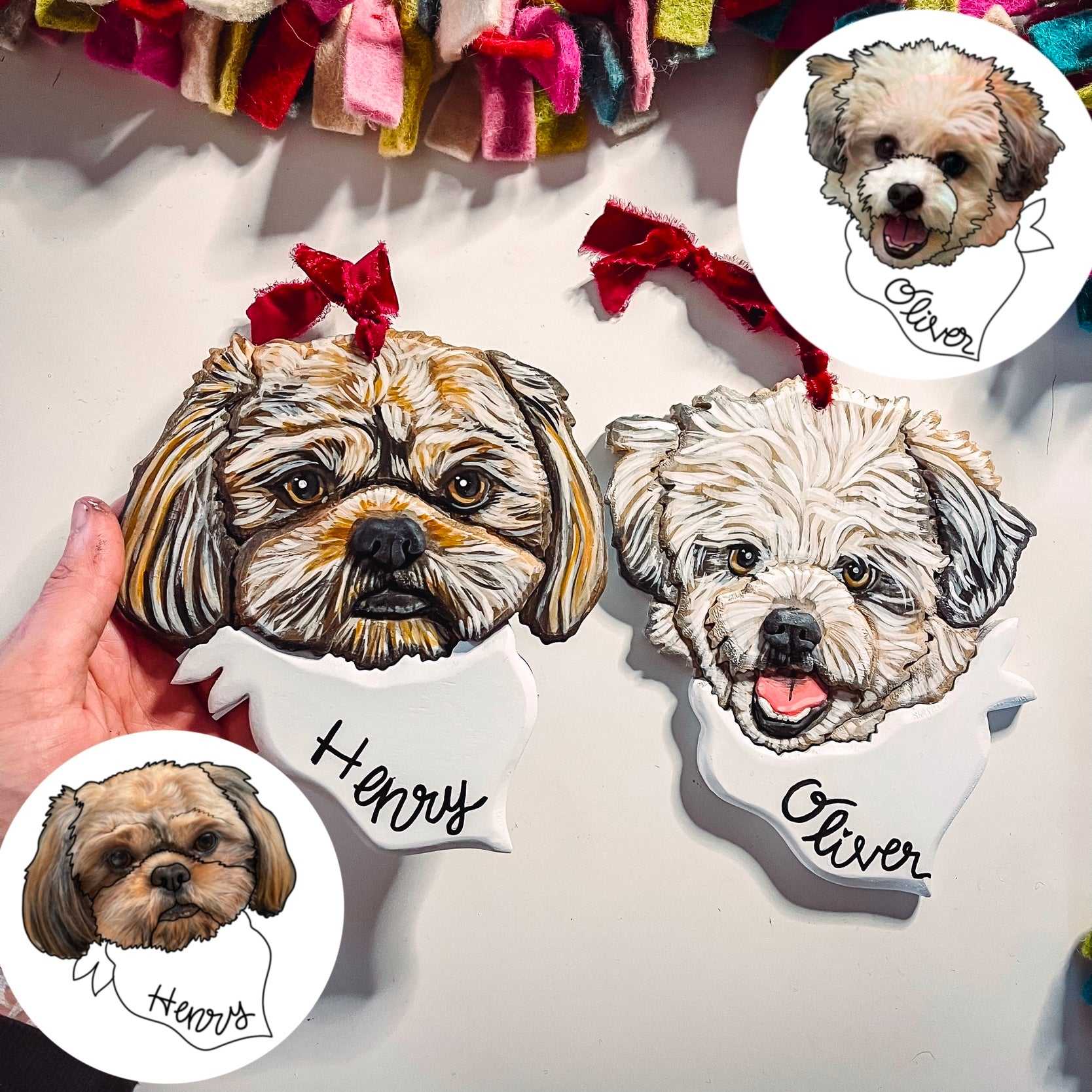 Custom Pet Portrait Ornament
