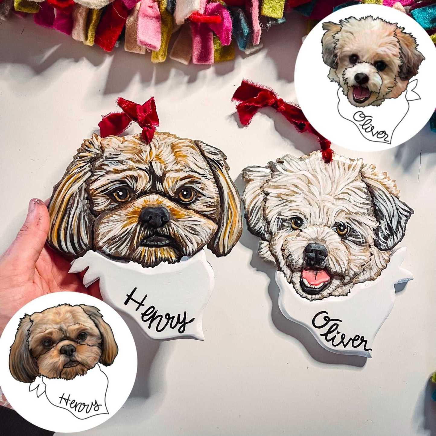 Custom Pet Portrait Ornament