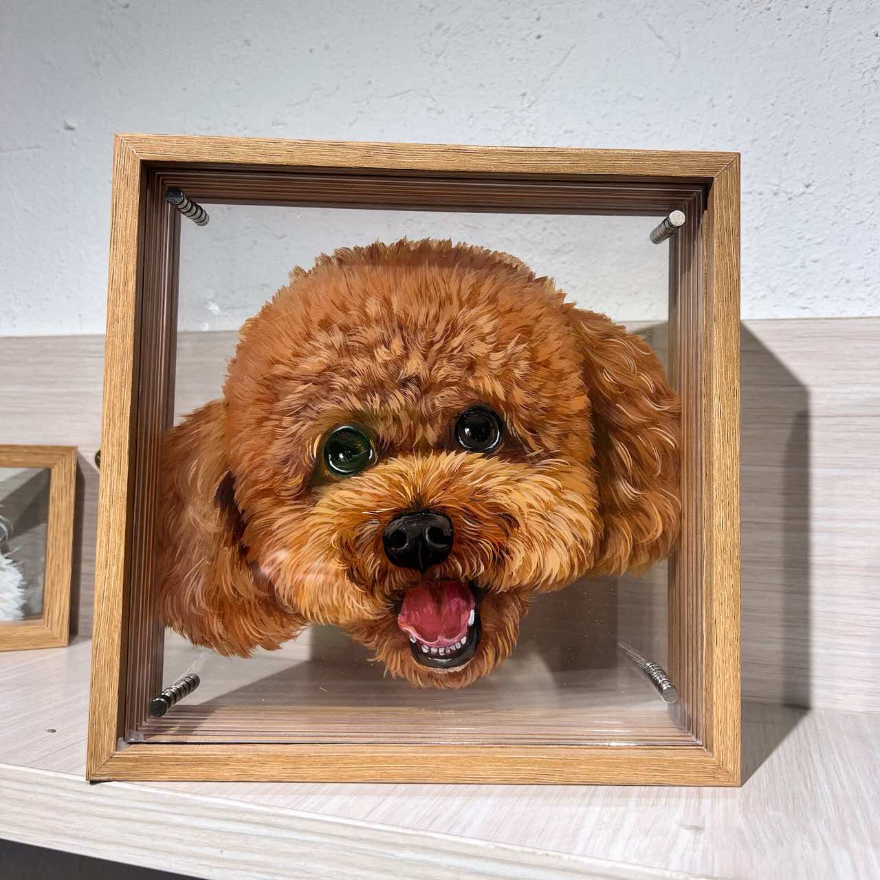 Custom Exquisite Hand-Painted Glass 3D Pet Portraits