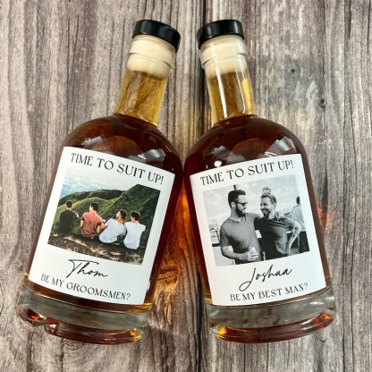 Personalized Photo Whiskey Bottle