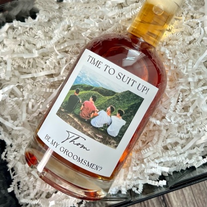 Personalized Photo Whiskey Bottle