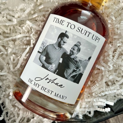 Personalized Photo Whiskey Bottle