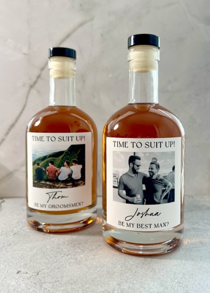 Personalized Photo Whiskey Bottle