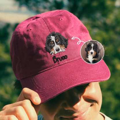 Custom Embroidered Pet Photo Baseball Cap