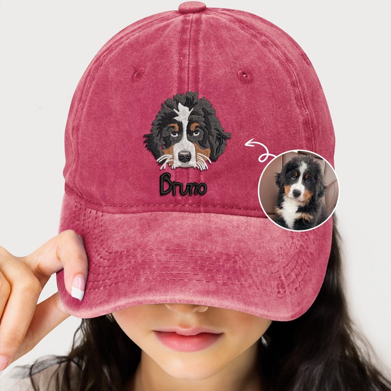 Custom Embroidered Pet Photo Baseball Cap