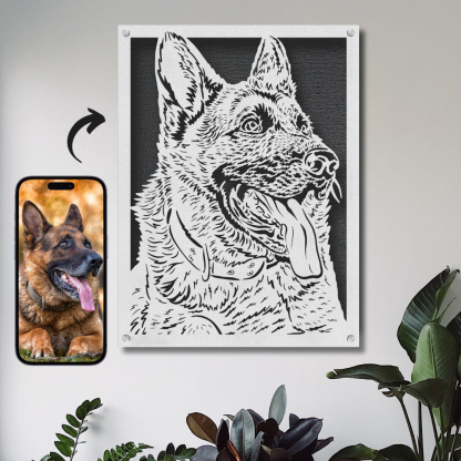 Custom Pet Metal Portrait
