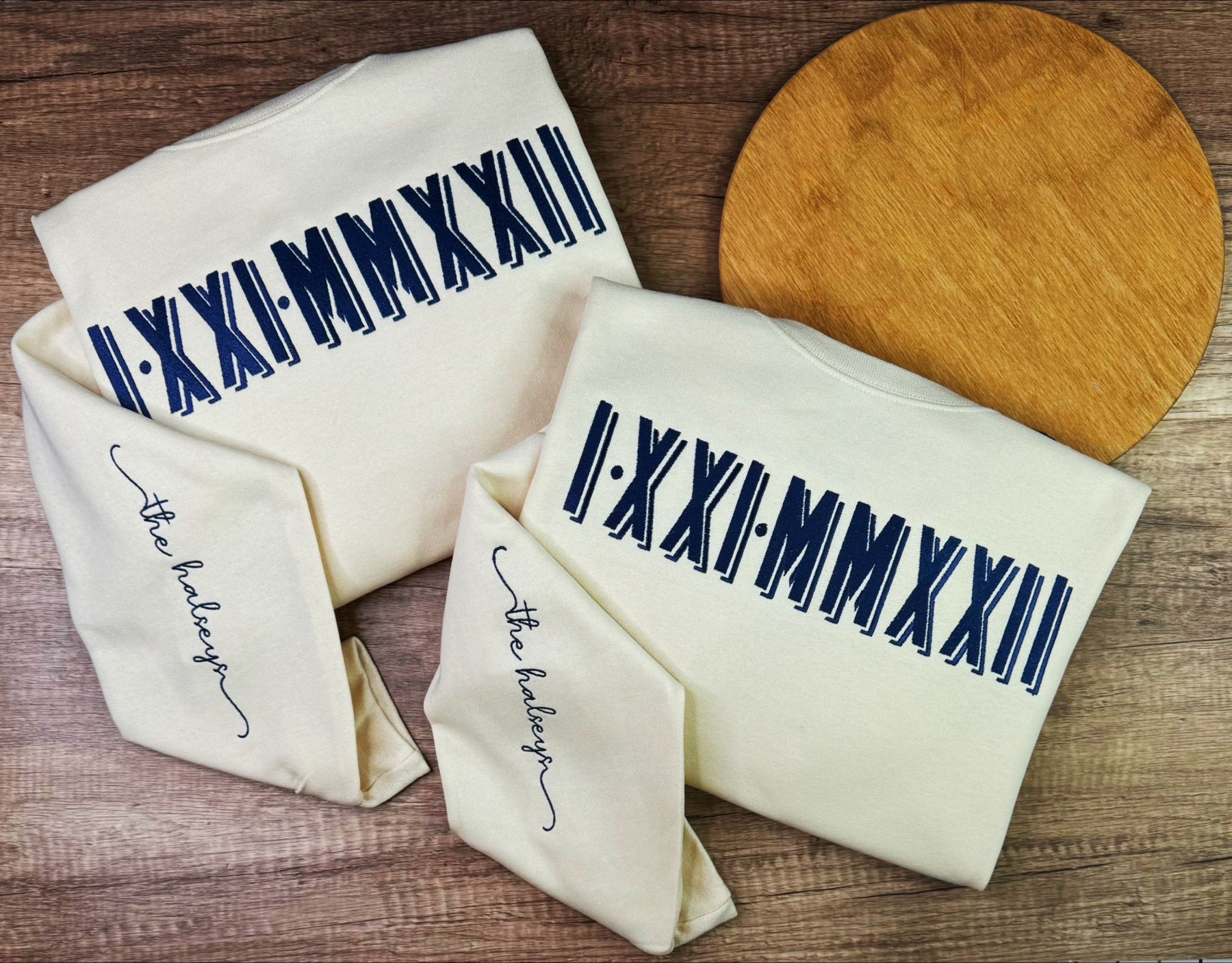 Custom Roman Numeral Printing Couples Sweatshirt 💑✨