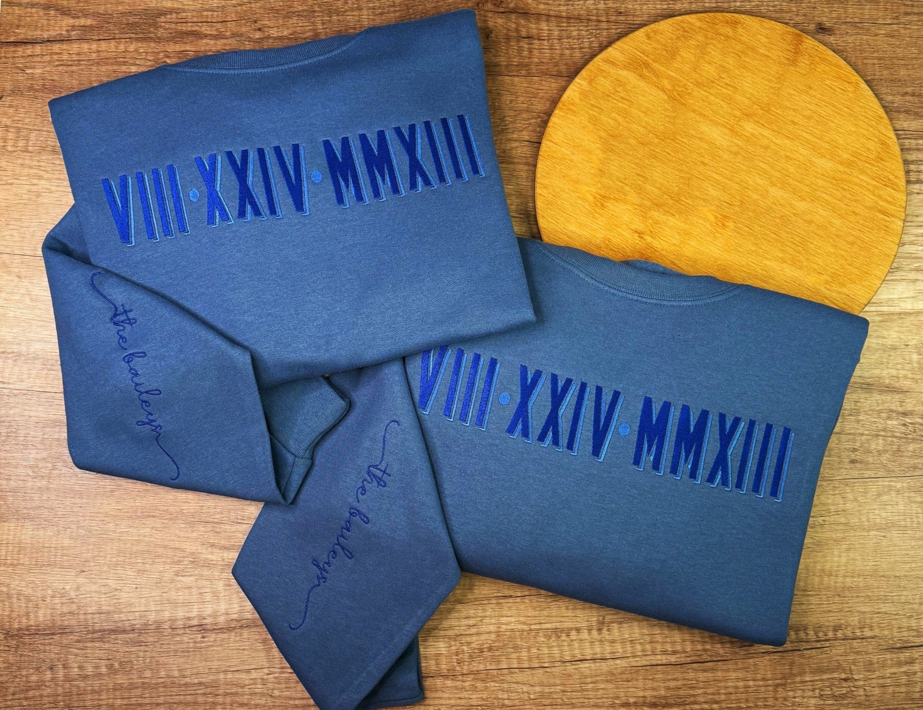 Custom Roman Numeral Printing Couples Sweatshirt 💑✨