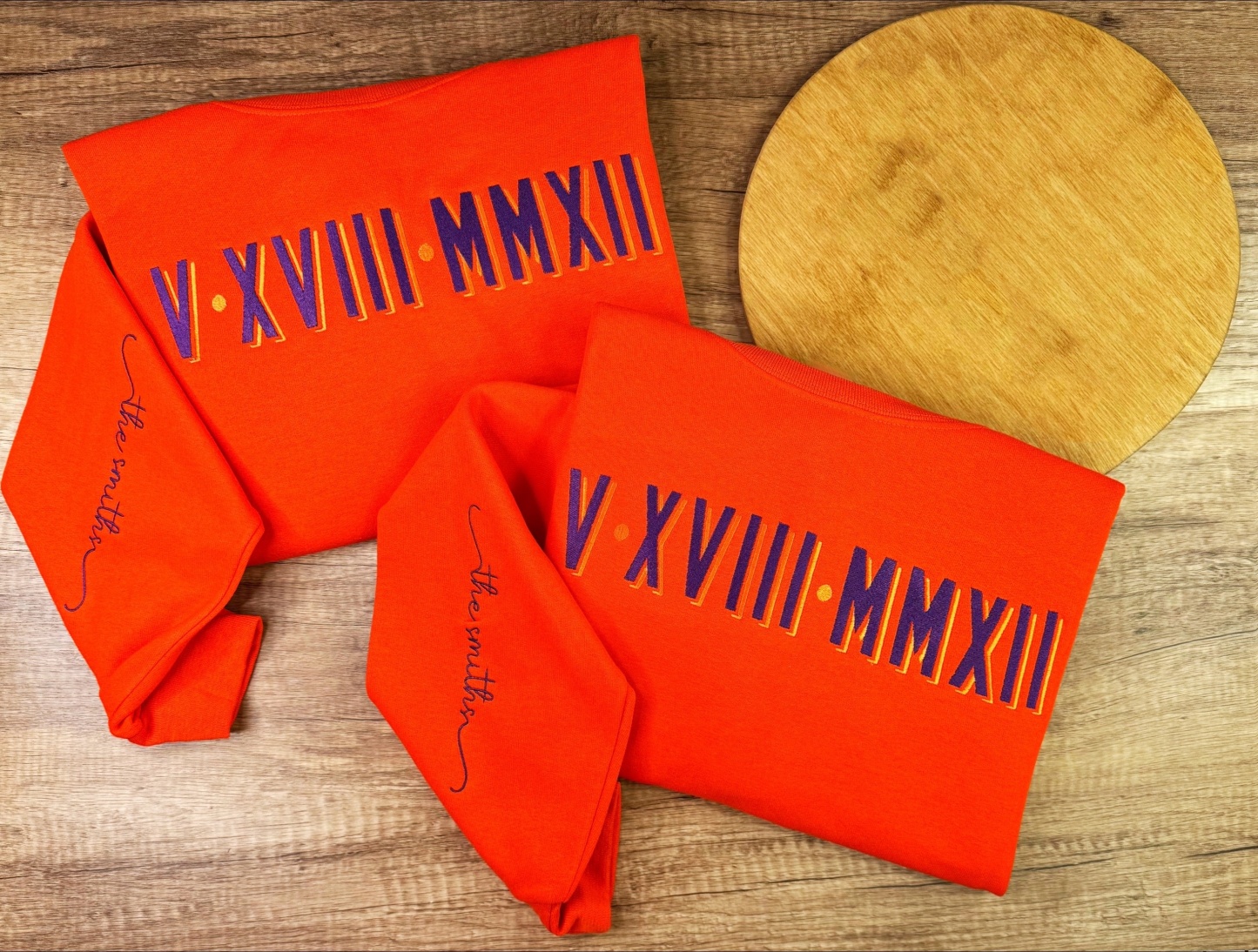 Custom Roman Numeral Printing Couples Sweatshirt 💑✨