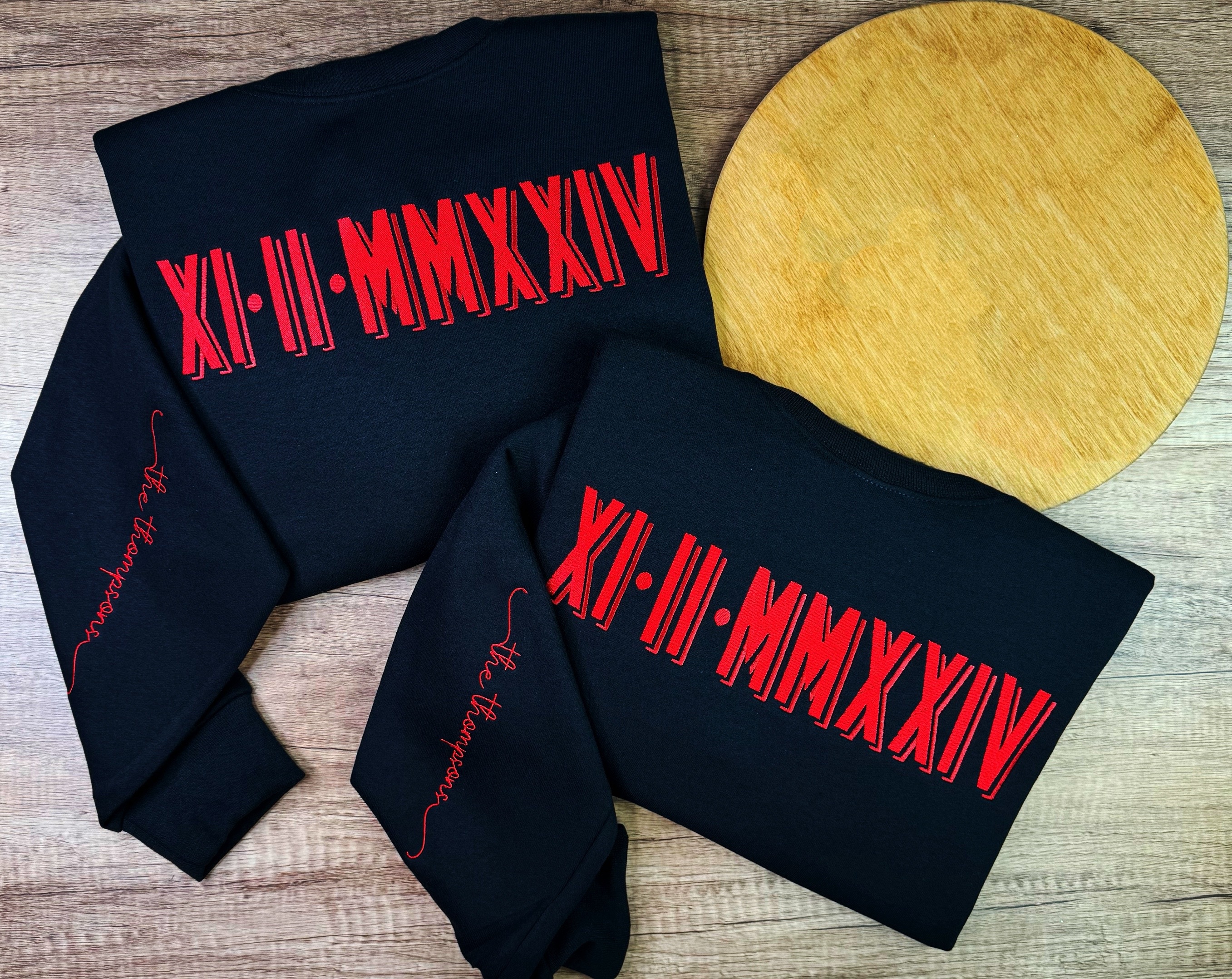 Custom Roman Numeral Printing Couples Sweatshirt 💑✨