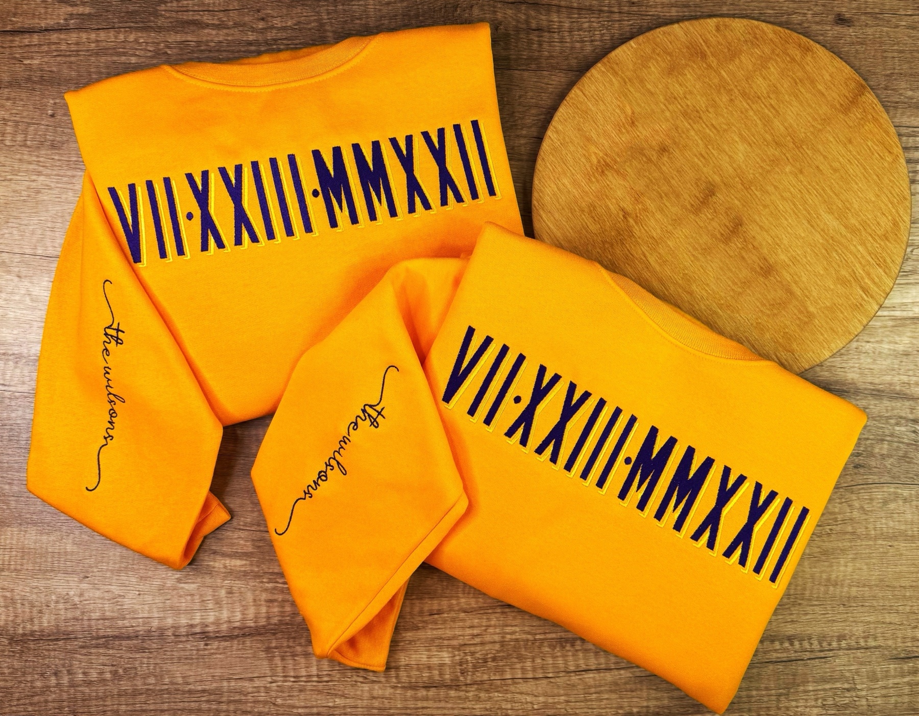 Custom Roman Numeral Printing Couples Sweatshirt 💑✨