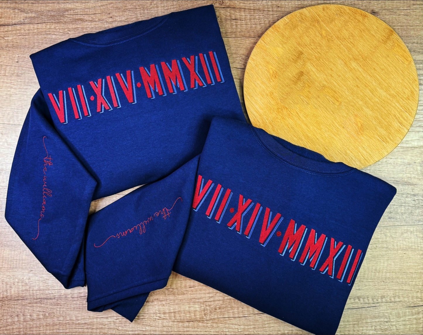 Custom Roman Numeral Printing Couples Sweatshirt 💑✨