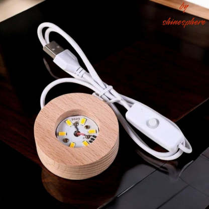 Customized 3d Printed Crystal Ball Moon Phase Night Light For Mom, Mother's Day Gift