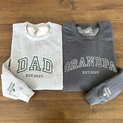 Custom Embroidered DAD Sweatshirt, Father's Day Gift