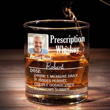 Custom Photo Family Personalized Custom Whiskey Glass - Father's Day Gift For Dad