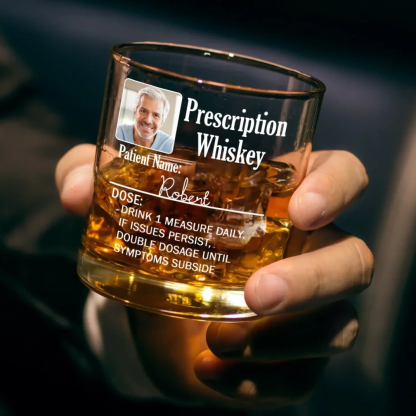 Custom Photo Family Personalized Custom Whiskey Glass - Father's Day Gift For Dad