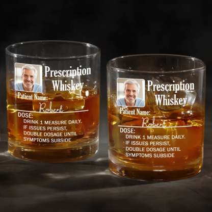 Custom Photo Family Personalized Custom Whiskey Glass - Father's Day Gift For Dad