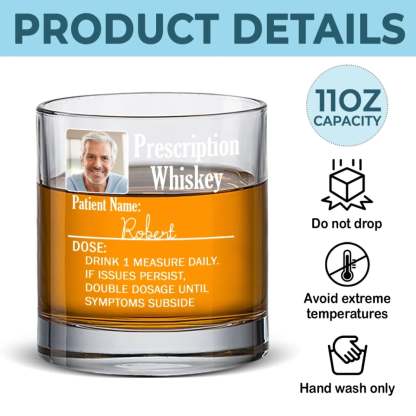 Custom Photo Family Personalized Custom Whiskey Glass - Father's Day Gift For Dad