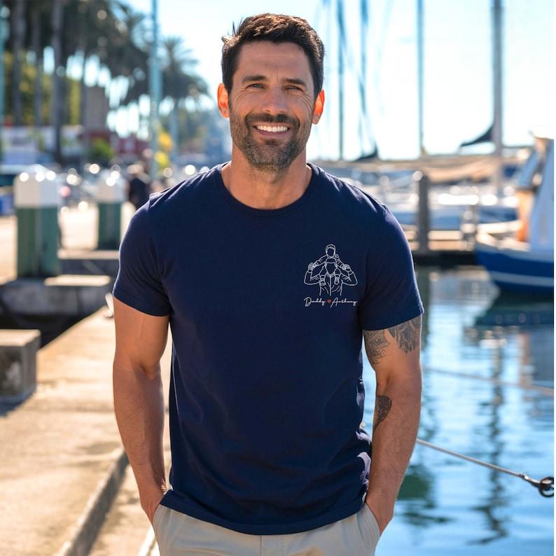 Personalized Photo Portrait Dad Printing T-shit/Sweatshirt, Gift For Father's Day