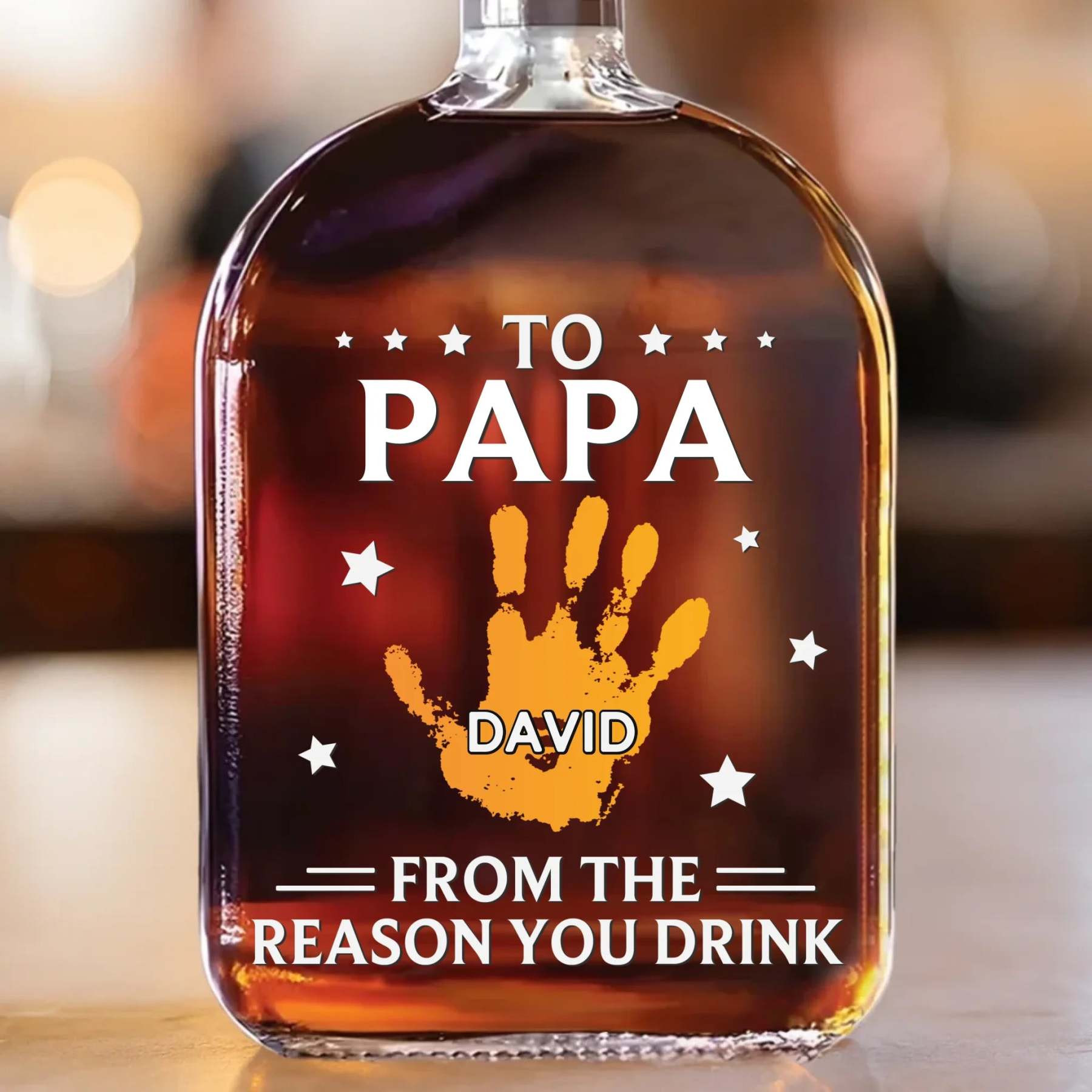 To My First And Forever Hero - Family Personalized Custom Whiskey Bottle - Father's Day, Gift For Dad, Grandpa