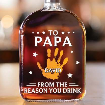 To My First And Forever Hero - Family Personalized Custom Whiskey Bottle - Father's Day, Gift For Dad, Grandpa