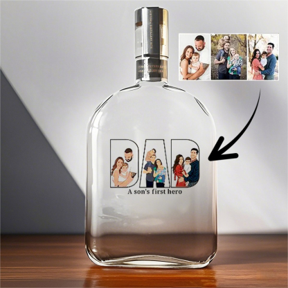 Personalized Photo Whiskey Bottles, Gift For Father's Day