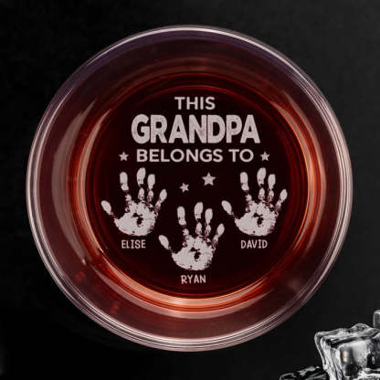 Custom Photo Whiskey Glass With Bottom And Side Engraving,Father's Day Gift For Dad, Grandpa