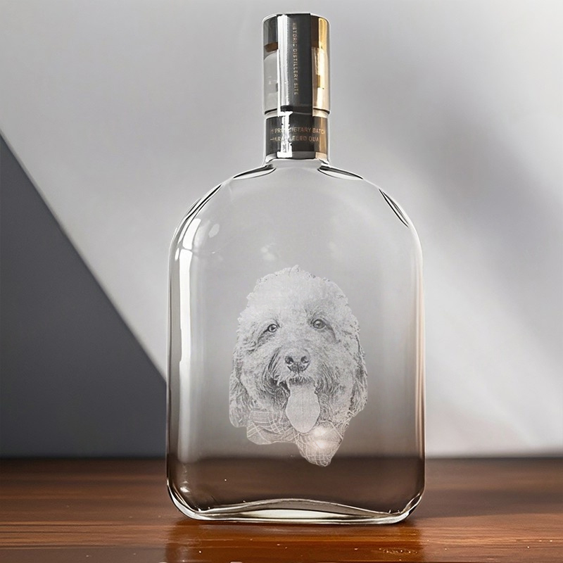 Personalized Etched Picture Rocks Whiskey Bottles, Father's day Gifts