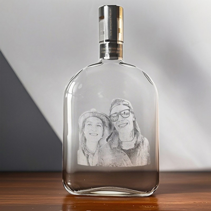 Personalized Etched Picture Rocks Whiskey Bottles, Father's day Gifts