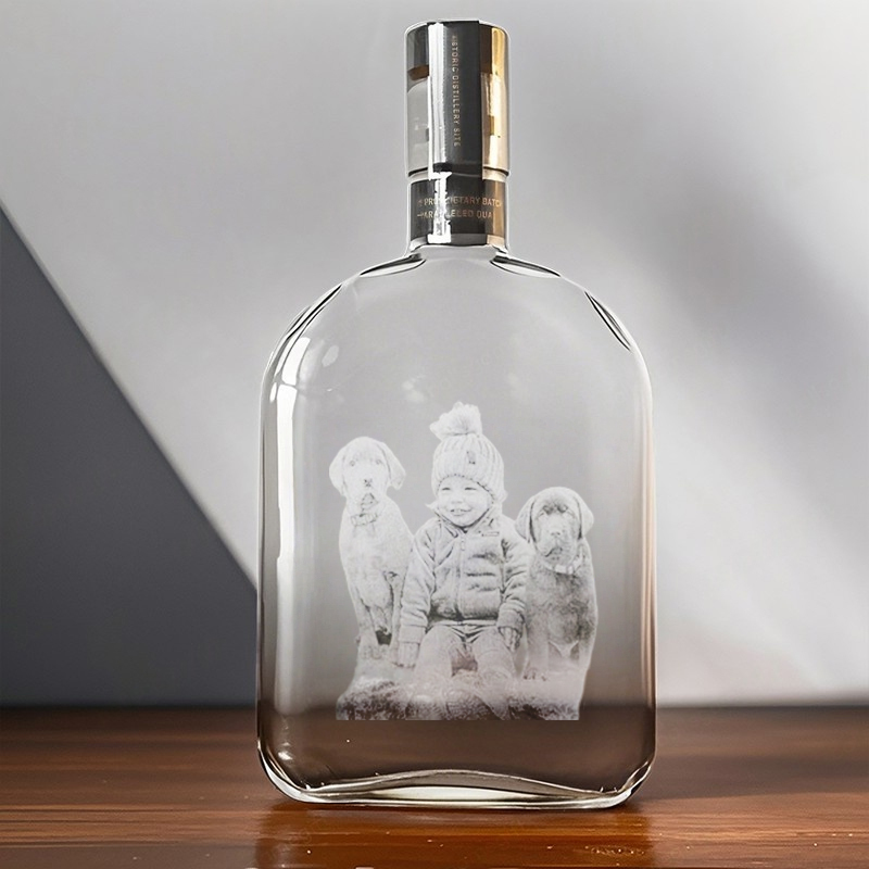 Personalized Etched Picture Rocks Whiskey Bottles, Father's day Gifts
