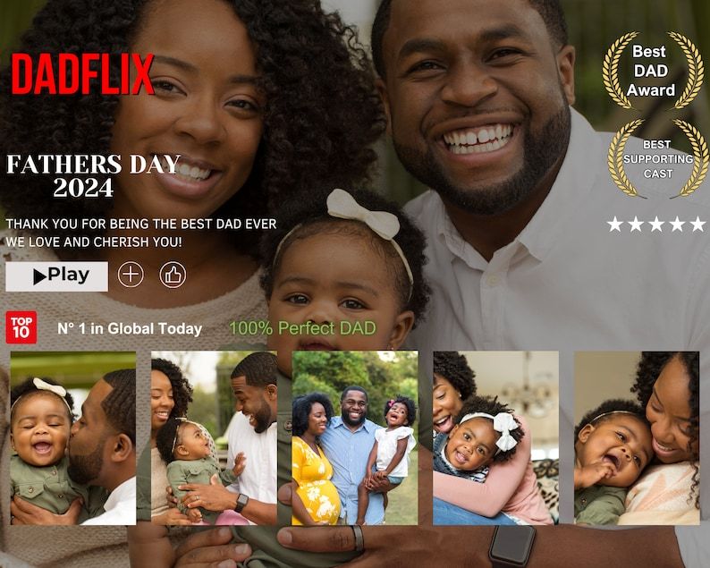 DAD Photo Frame DADflix Father's Day Photo Frame