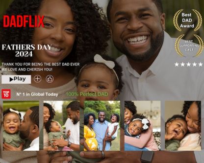 DAD Photo Frame DADflix Father's Day Photo Frame